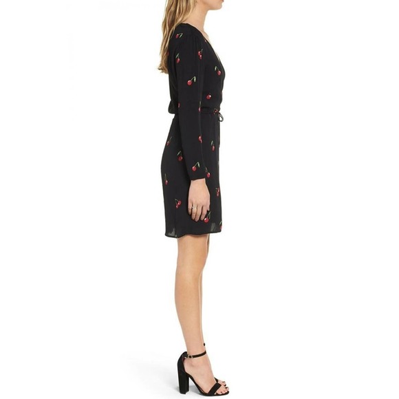Rails Long Sleeve V-Neck Printed Wrap Dress - Picture 3 of 10